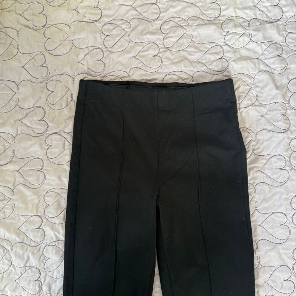 Athleta Black Flare Pant – Size Small | Supplex Nylon | Side Zip | Front Seam Pa - Picture 2 of 7